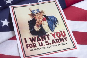 I want you - Uncle Sam with American Flag background